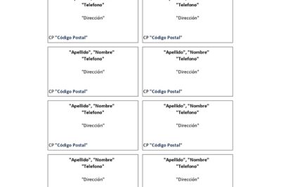 plantillas etiquetas excel